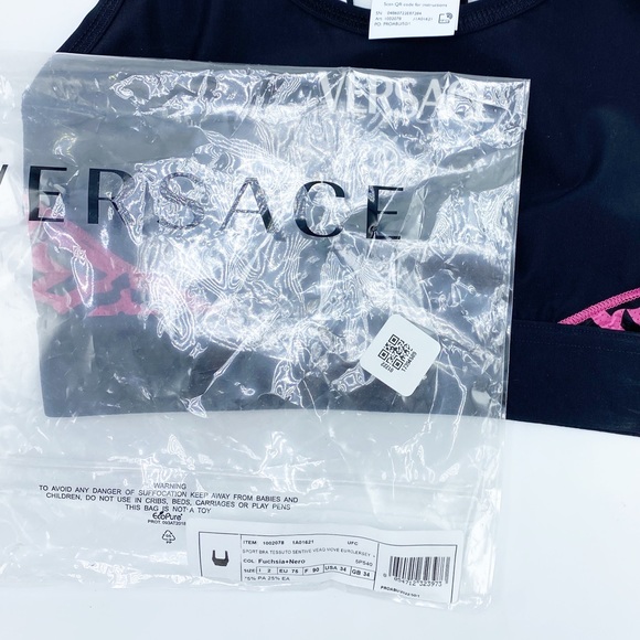 NEW Versace Size 2/ US Small Greca Signature Accent Sports Bra - Picture 5 of 6